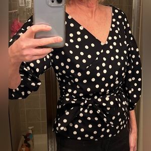 White House Black Market polka dot Blouse.
